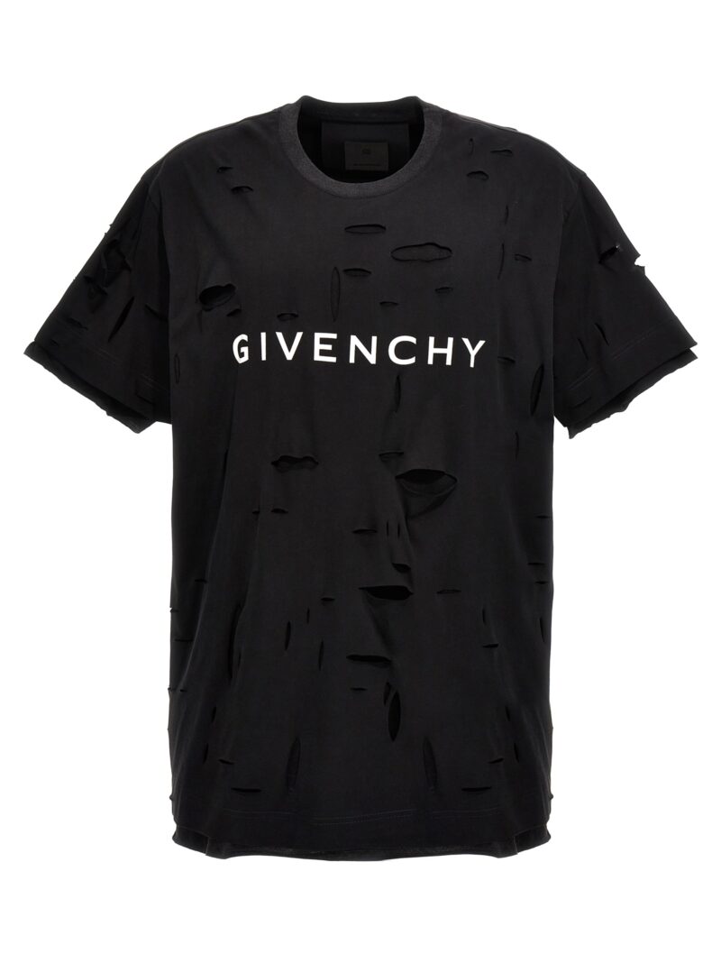 Destroyed effect t-shirt GIVENCHY Black