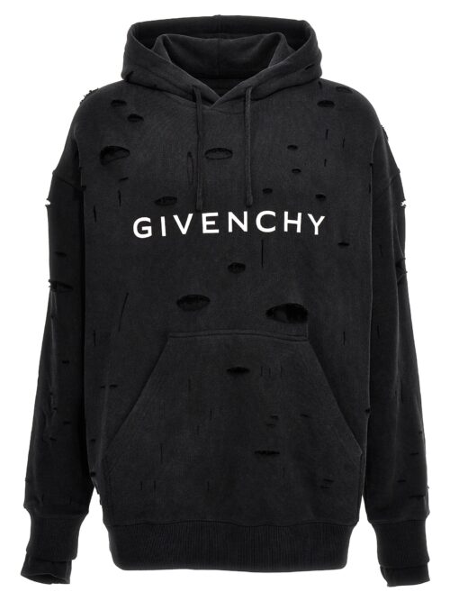 Logo hole hoodie GIVENCHY Black