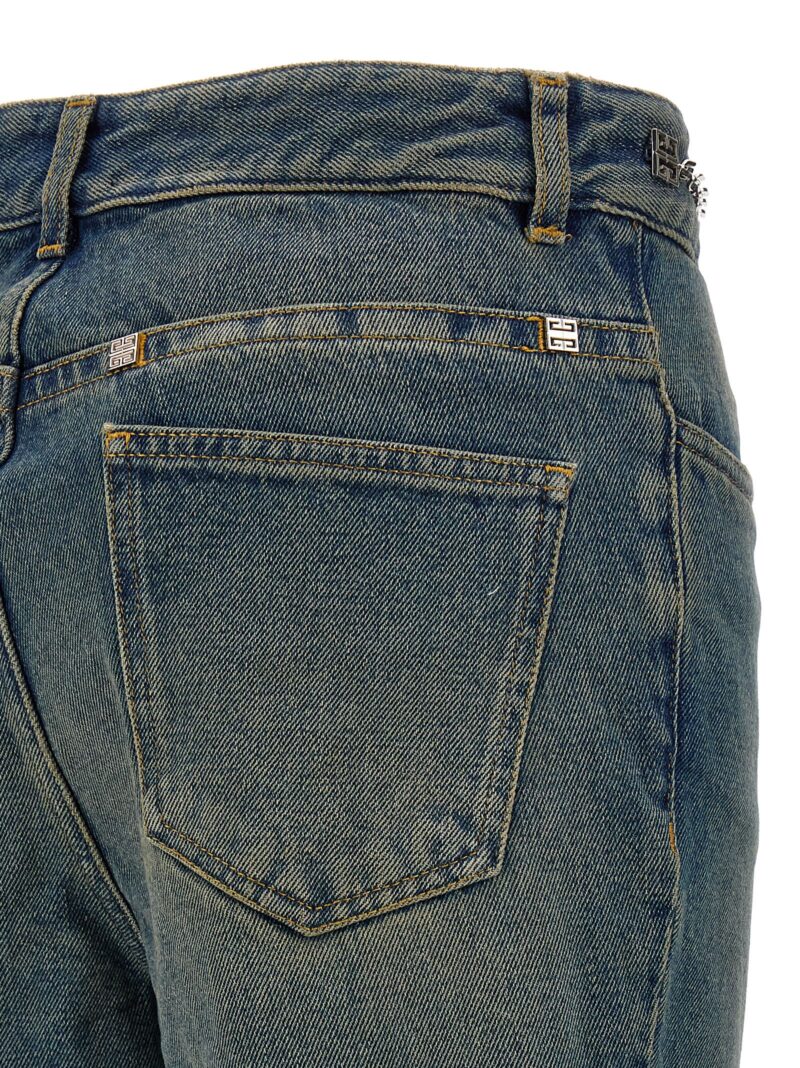 Chain jeans with logo 100% cotton GIVENCHY Blue