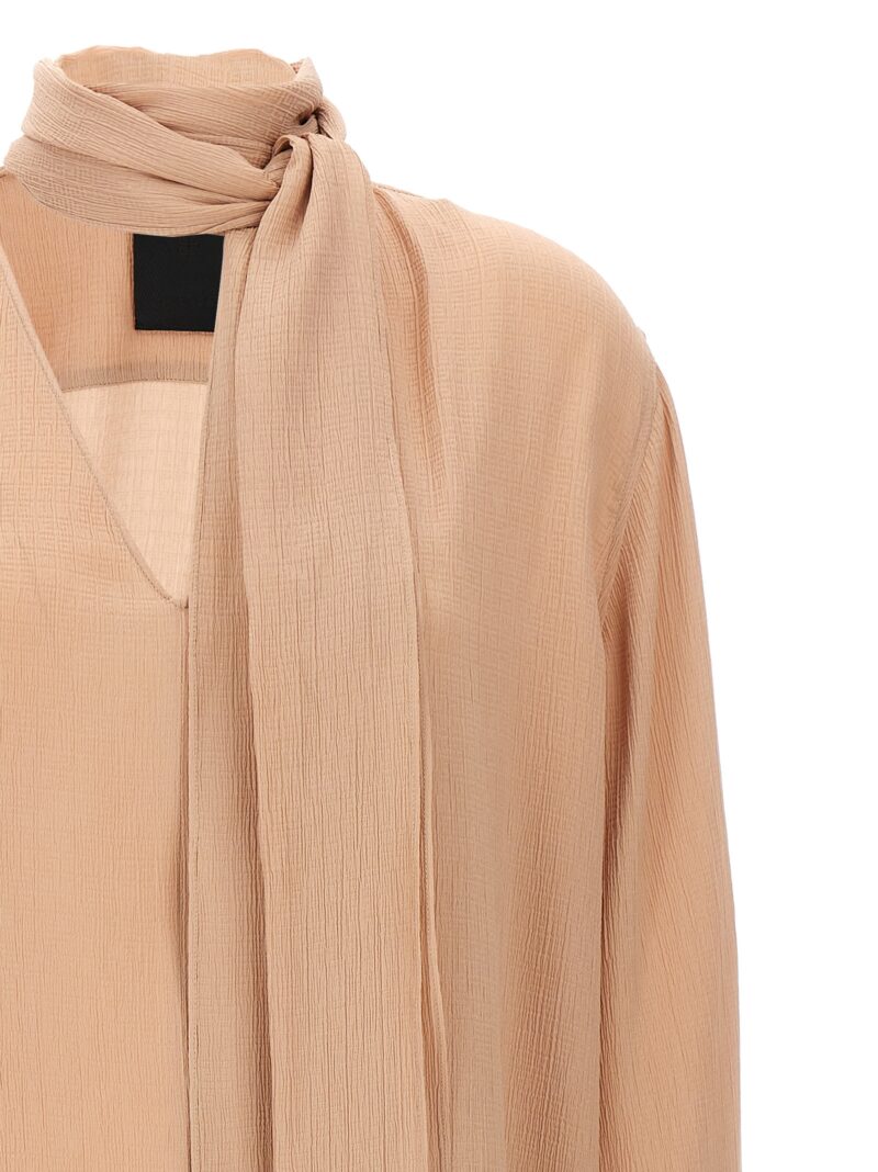 Pussy bow blouse 100% silk GIVENCHY Beige