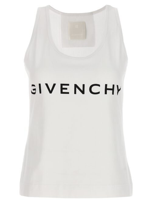 Logo print tank top GIVENCHY White/Black