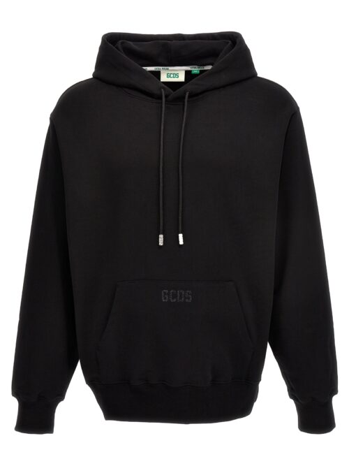 Sequin logo hoodie GCDS Black