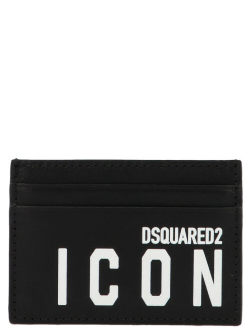 'Icon’ card holder DSQUARED2 White/Black