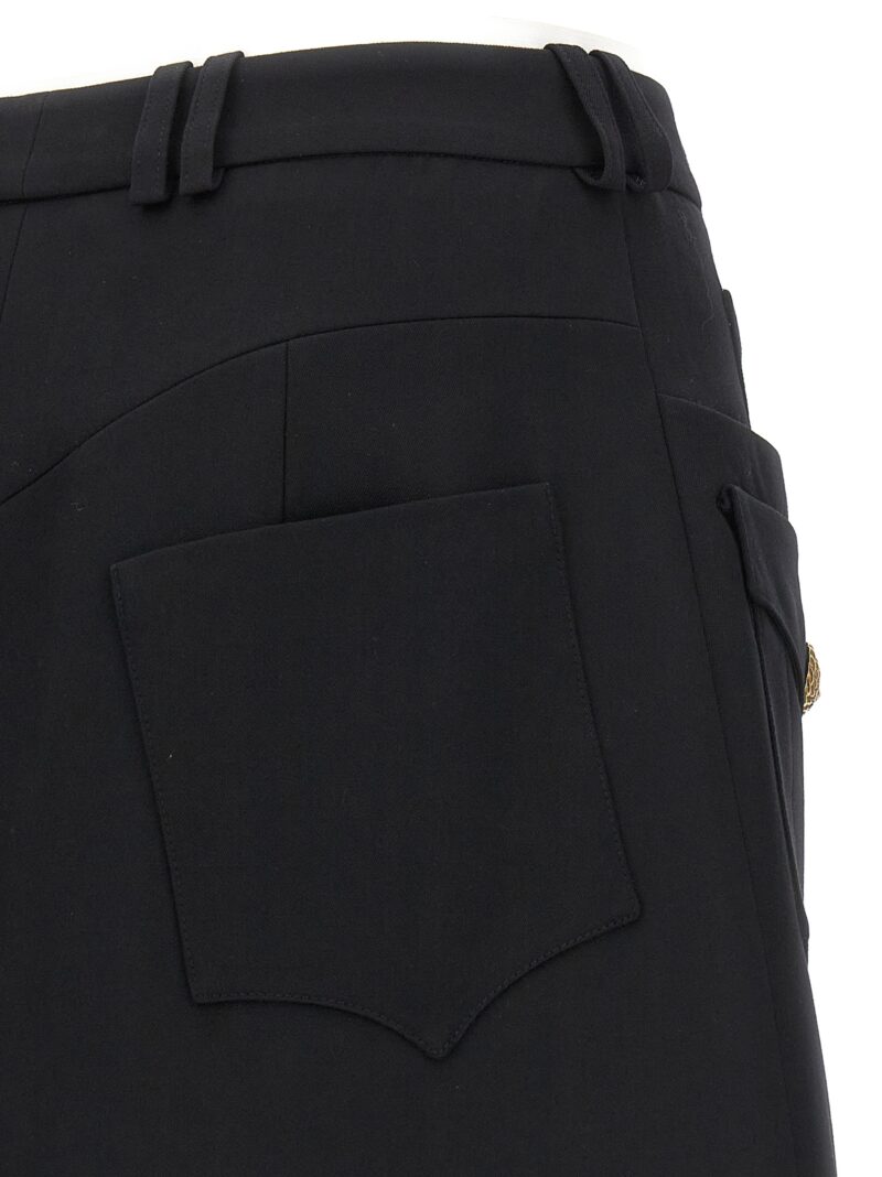 Mini skirt 100% wool BALMAIN Black