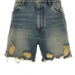 Vintage denim shorts BALMAIN Blue