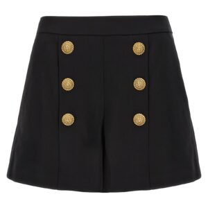 Contrast buttons shorts BALMAIN Black
