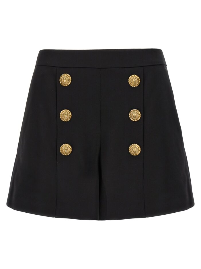 Contrast buttons shorts BALMAIN Black