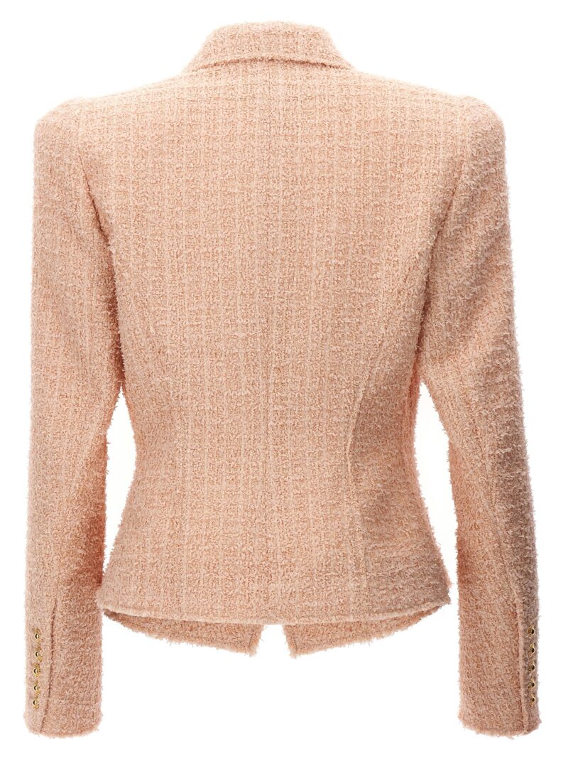 Tweed double-breasted blazer CF1SI206XF910DX BALMAIN Pink