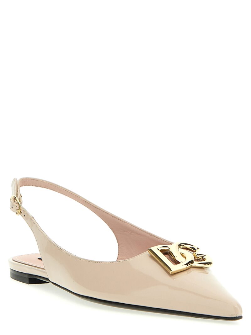 Logo slingback ballet flats CG0750A10378L419 DOLCE & GABBANA Pink