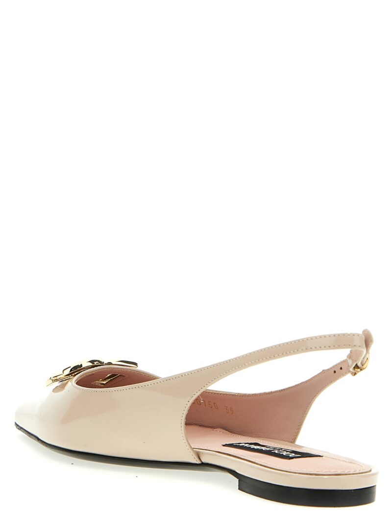 Logo slingback ballet flats Woman DOLCE & GABBANA Pink