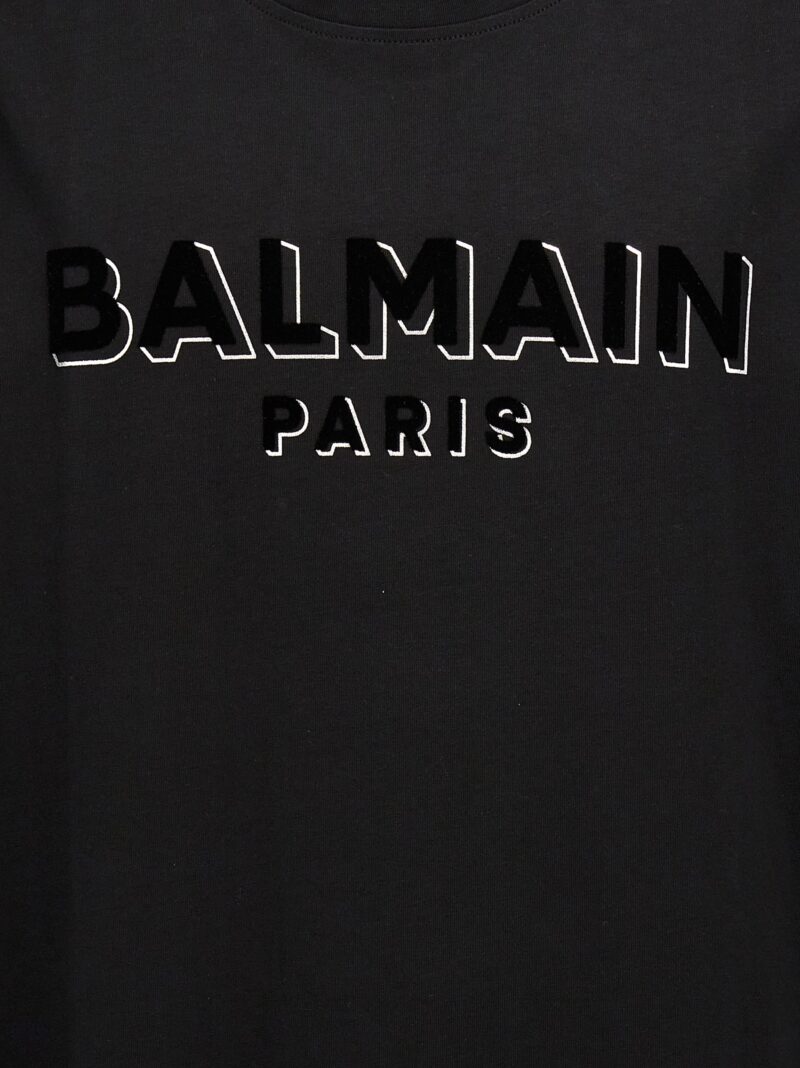 Logo T-shirt 100% organic cotton BALMAIN Black