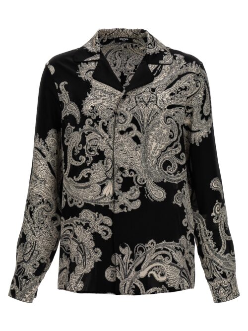 Paisley print shirt BALMAIN White/Black