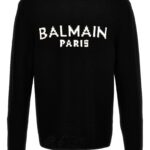 Jacquard logo sweater BALMAIN White/Black
