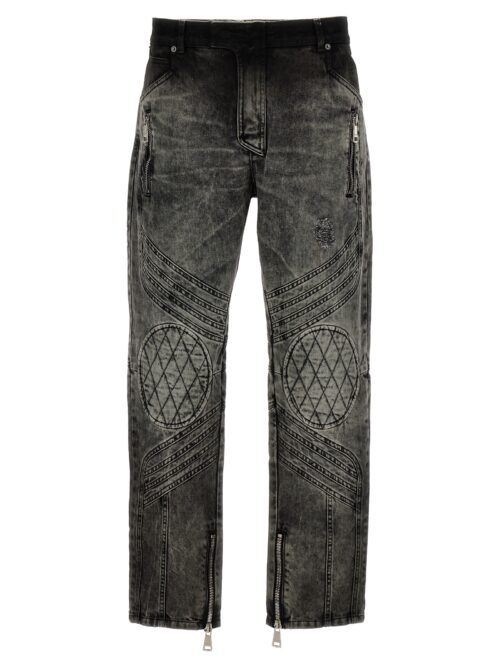 'Bleached Motor Denim' jeans BALMAIN Gray