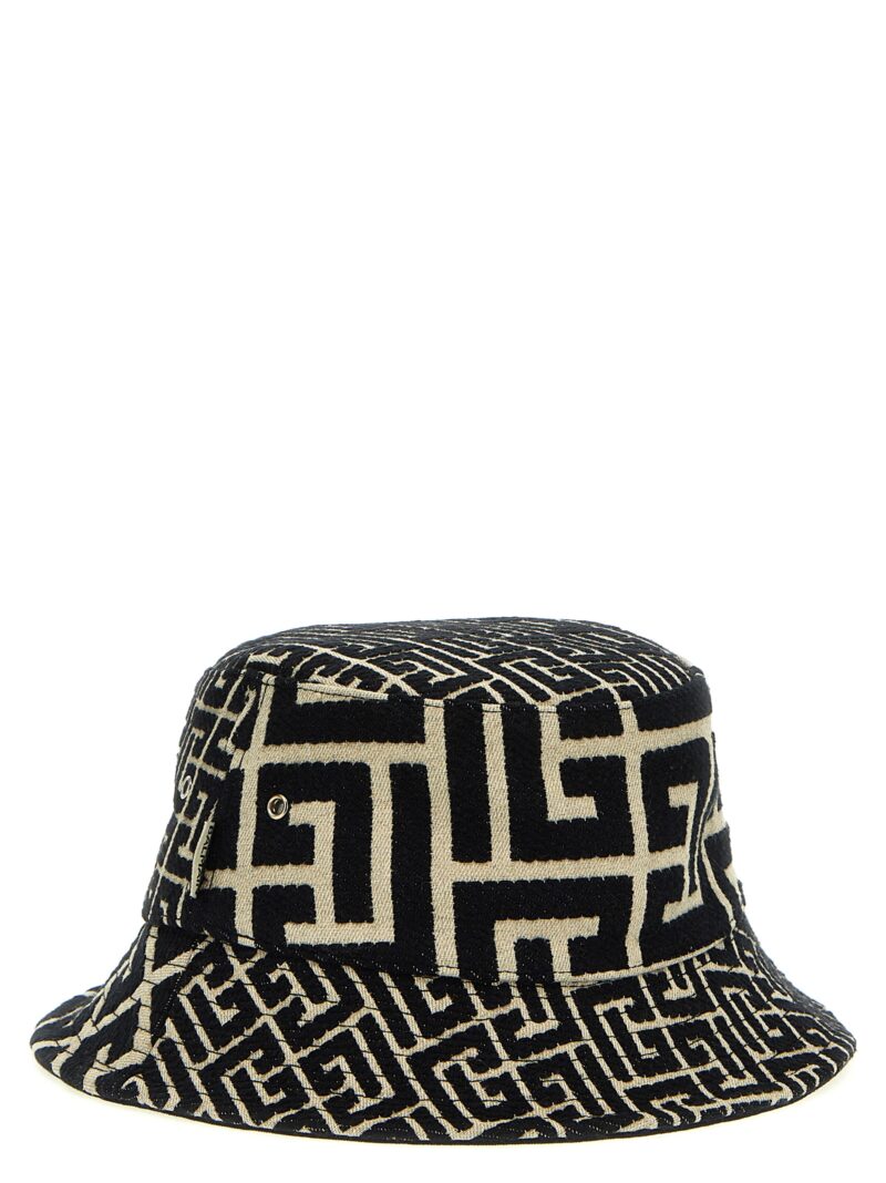 'Monogram' bucket hat CH1XB002MB35GFE BALMAIN White/Black