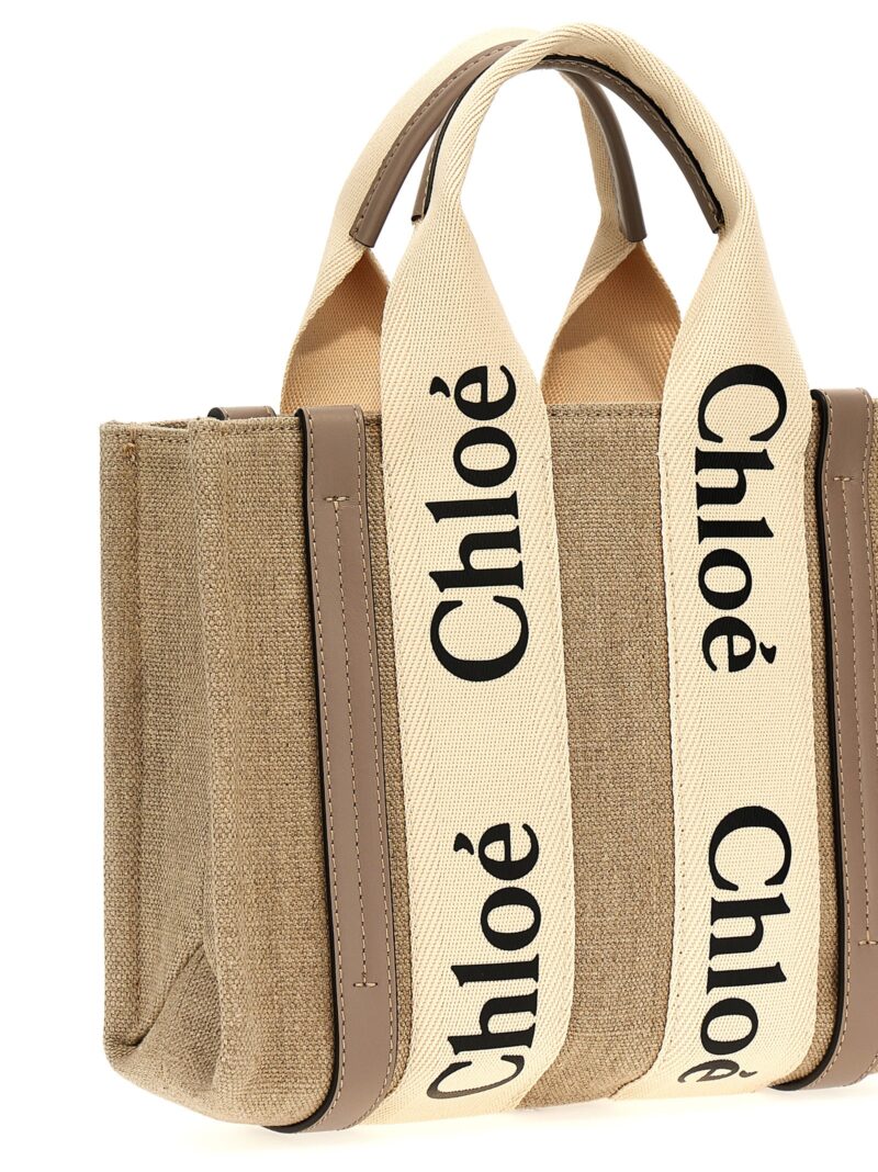 'Woody Small' shopping bag Woman CHLOÉ Gray