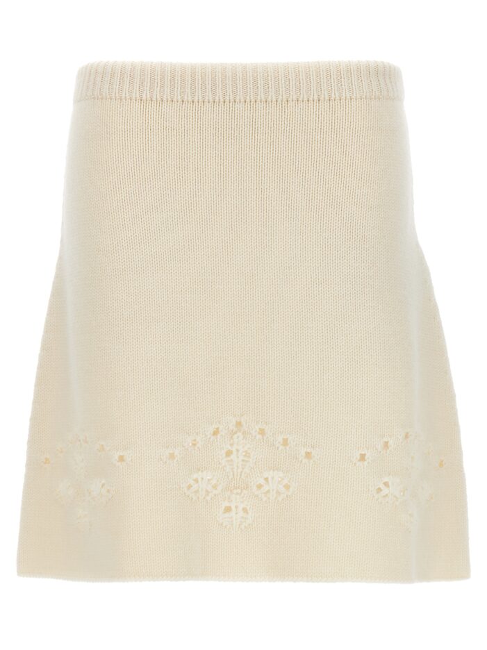 Openwork embroidery skirt CHLOÉ White