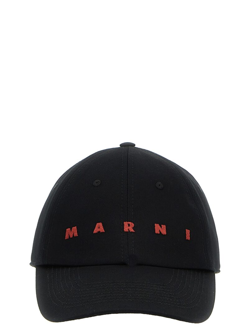 Logo embroidery cap MARNI Black