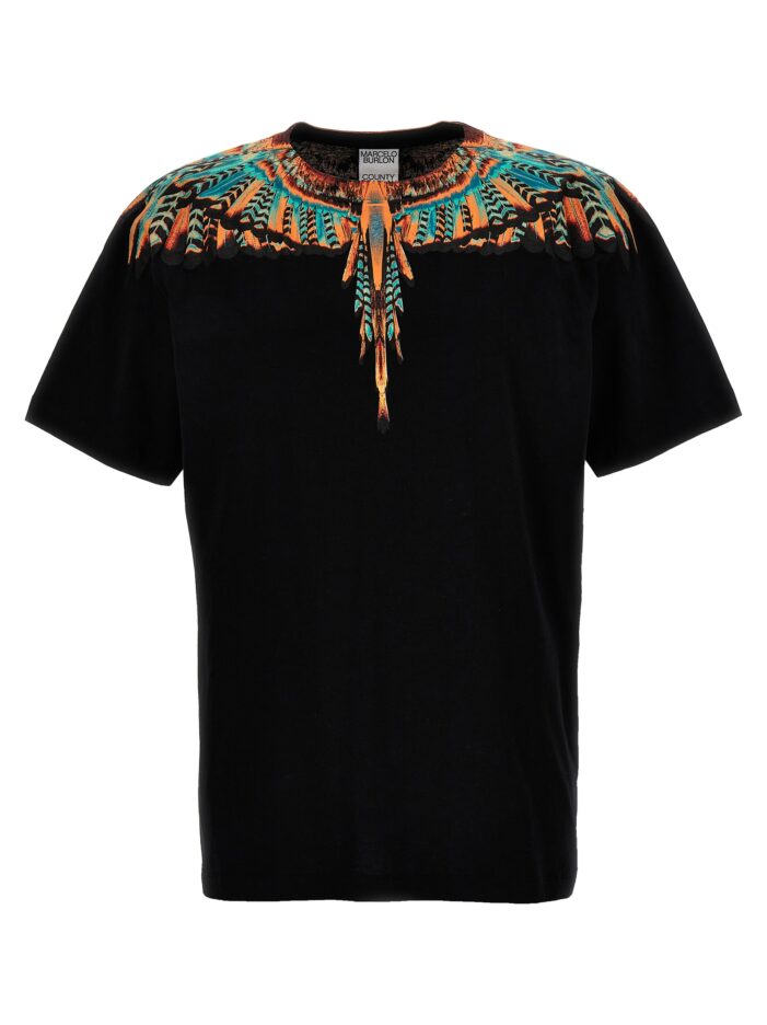 'Grizzly wings' T-shirt MARCELO BURLON - COUNTY OF MILAN Black