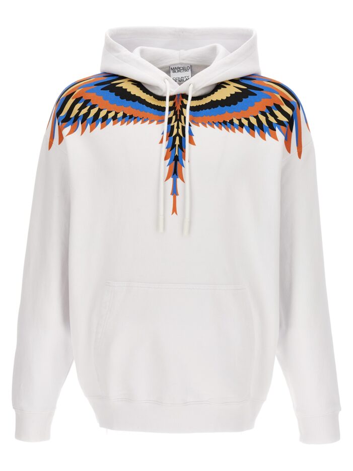 'Optical wings' hoodie MARCELO BURLON - COUNTY OF MILAN White