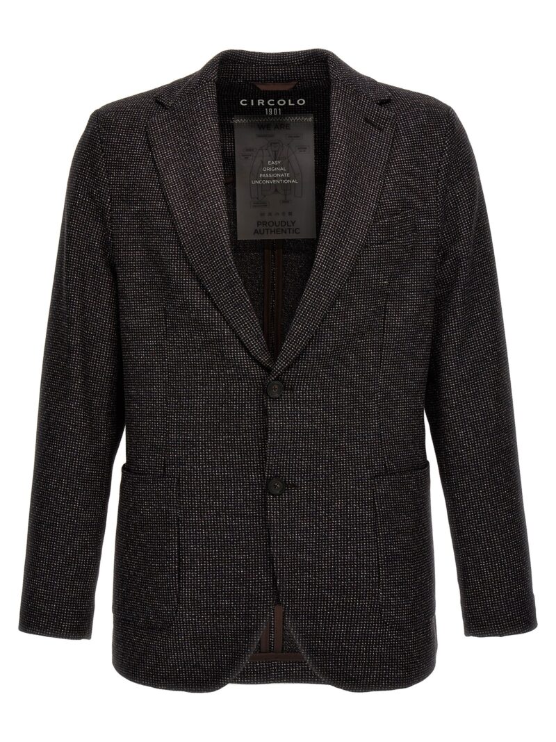 'Occhio di Pernice' wool blazer CIRCOLO 1901 Brown