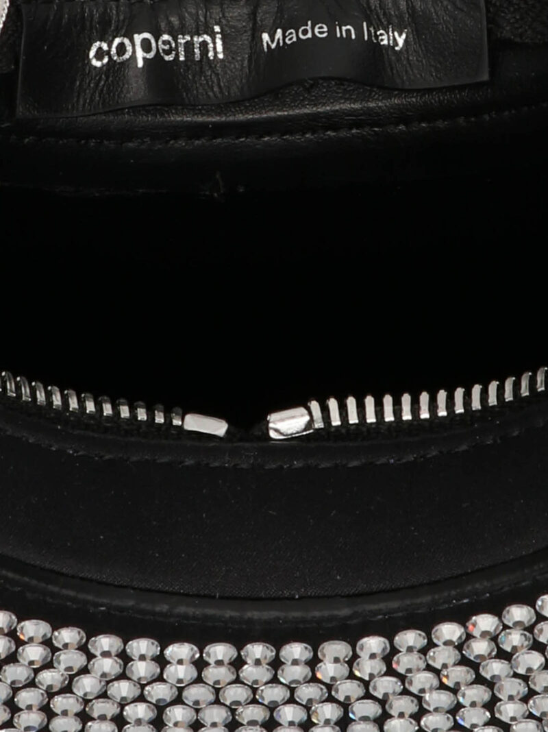 'Crystal-Embellished Mini Swipe Bag' handbag 100% calfskin leather COPERNI Black