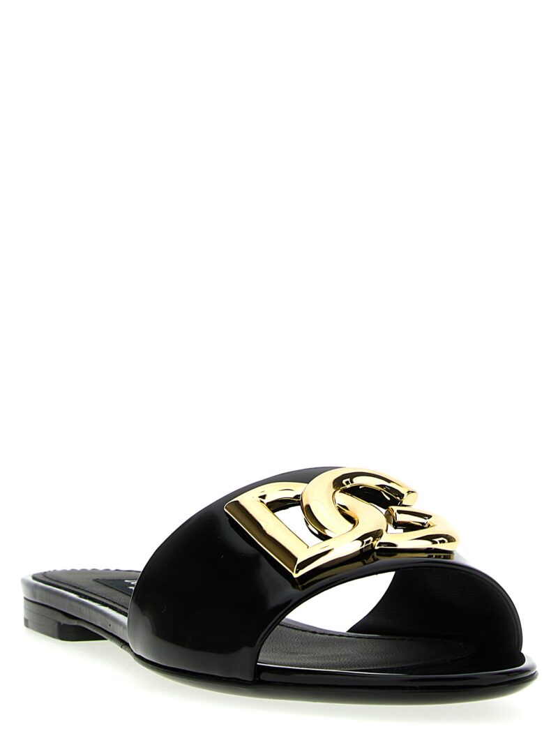 Logo patent slides CQ0592A103780999 DOLCE & GABBANA Black