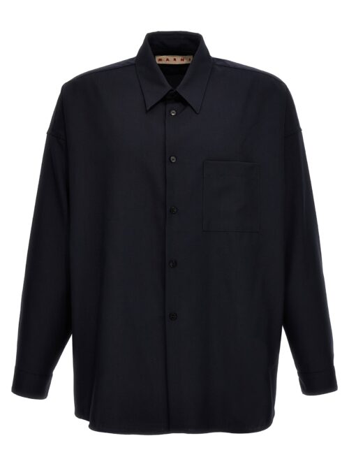 Cool wool shirt MARNI Blue