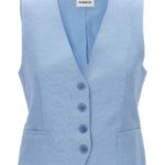 Single-breasted vest P.A.R.O.S.H. Light Blue