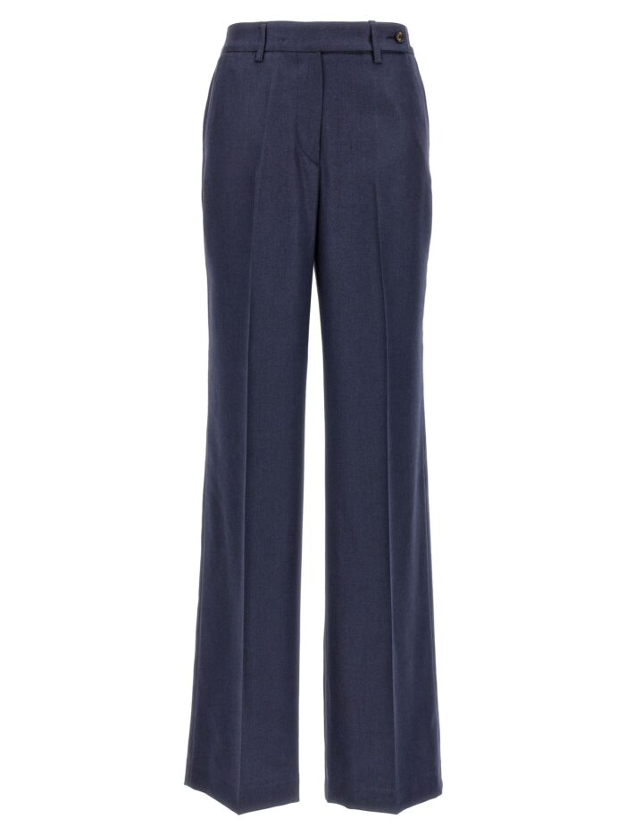 Silk cashmere pants KITON Blue
