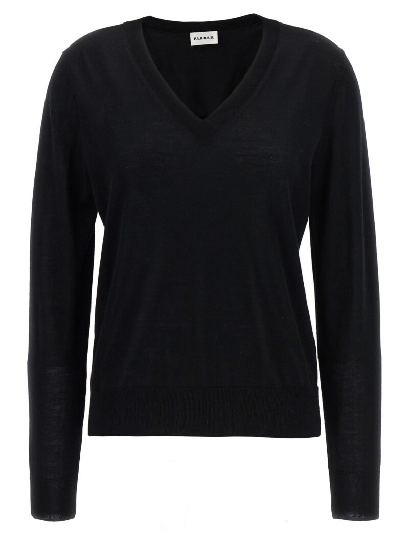 V-neck sweater P.A.R.O.S.H. Black