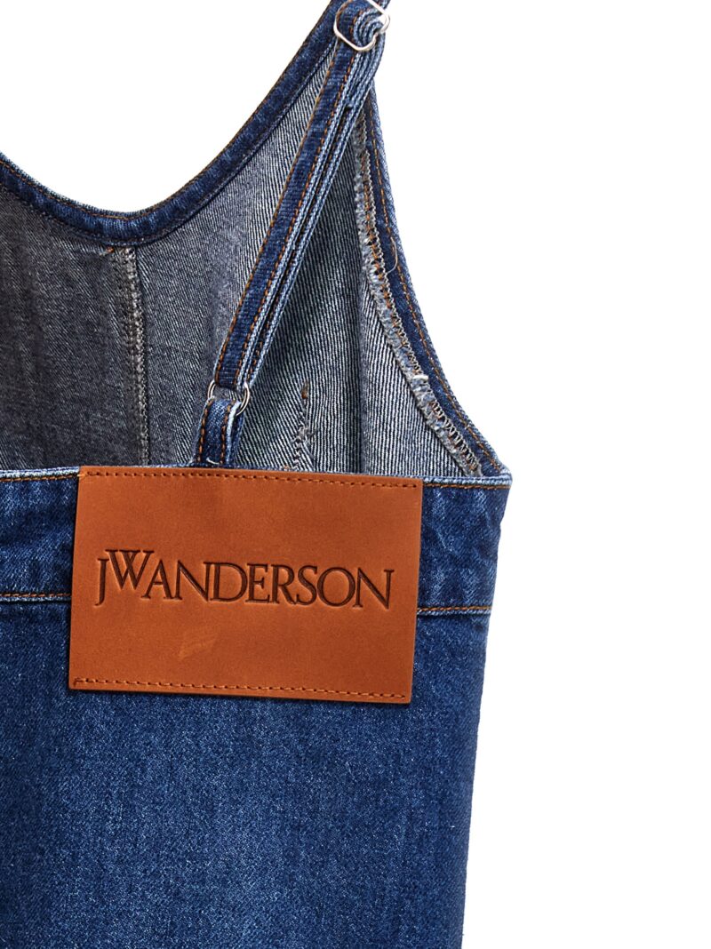 'Twisted Strappy' dress 100% cotton J.W.ANDERSON Blue