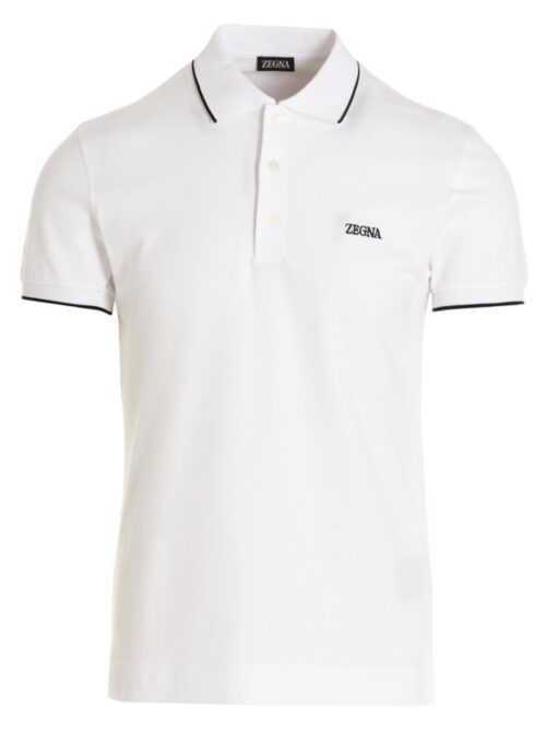 Embroidered logo polo shirt ZEGNA White