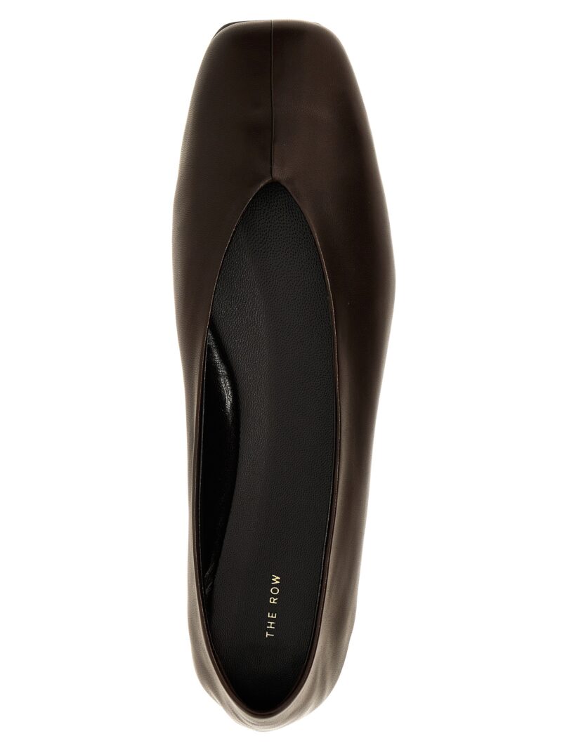 'Eva Two' ballet flats 100% leather THE ROW Brown