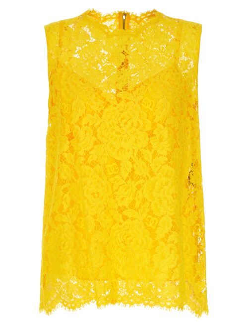 Lace top DOLCE & GABBANA Yellow