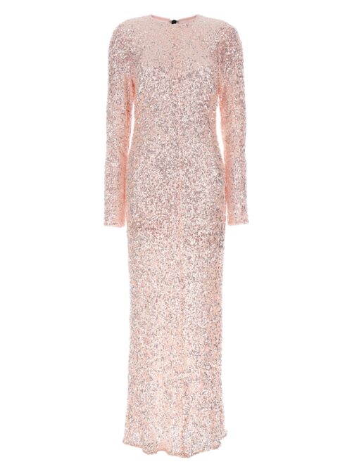 Sequin long dress GANNI Pink