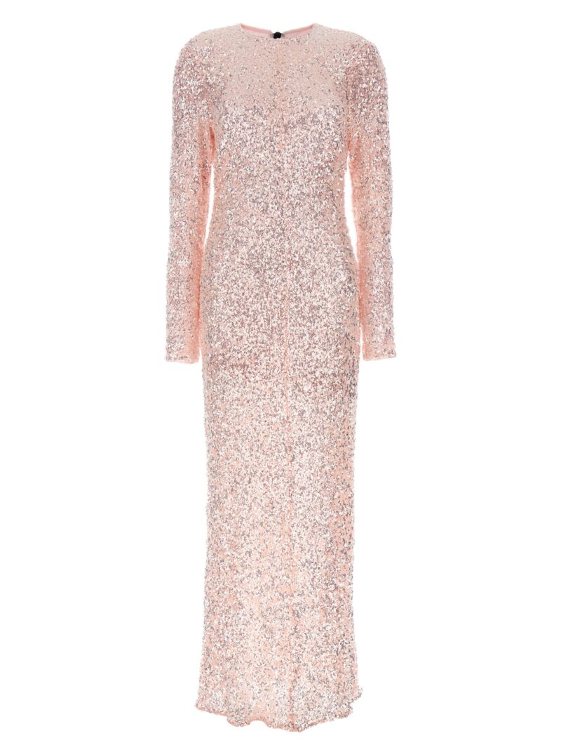 Sequin long dress GANNI Pink