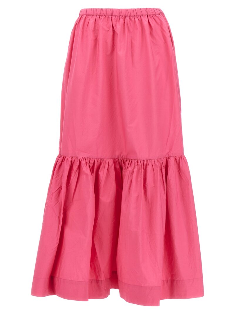 Long flounced skirt GANNI Fuchsia