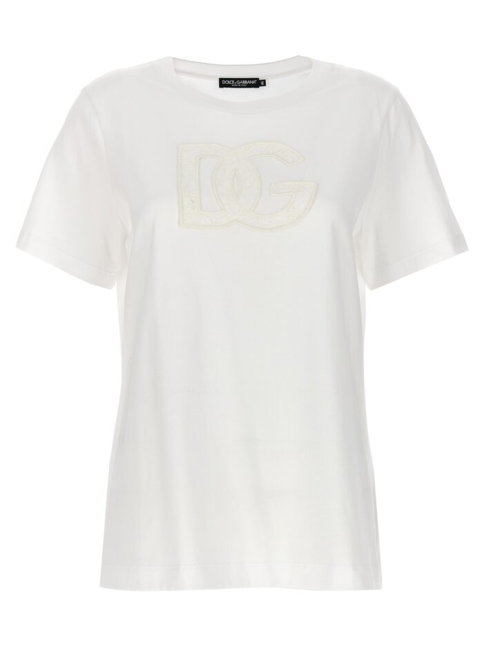 Lace logo T-shirt DOLCE & GABBANA White