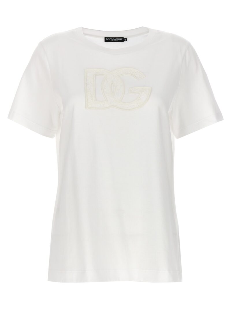 Lace logo T-shirt DOLCE & GABBANA White