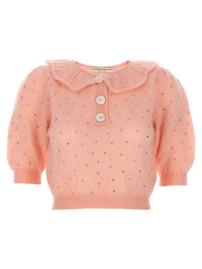 Rhinestone sweater ALESSANDRA RICH Pink
