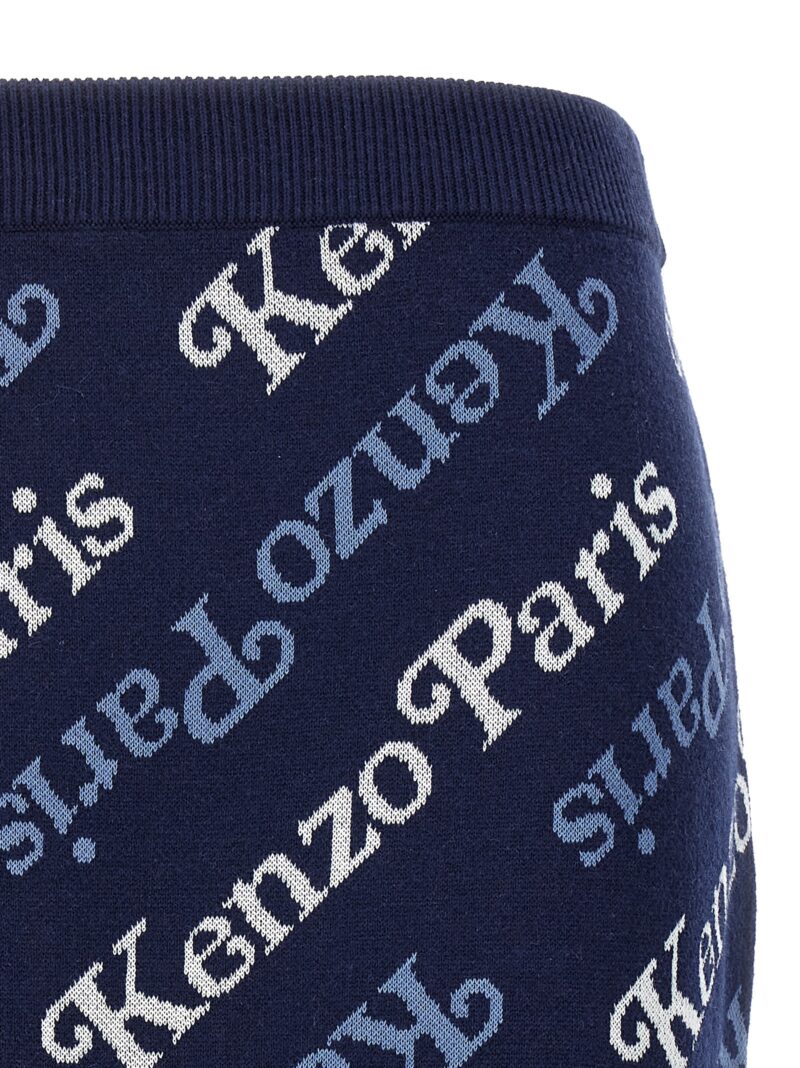 All over logo skirt Woman KENZO Blue