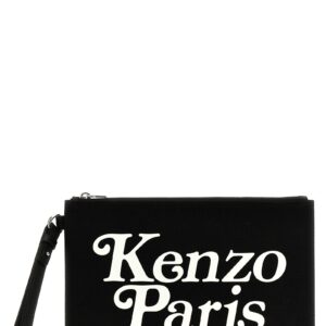 'Kenzo Utility' large clutch bag KENZO White/Black