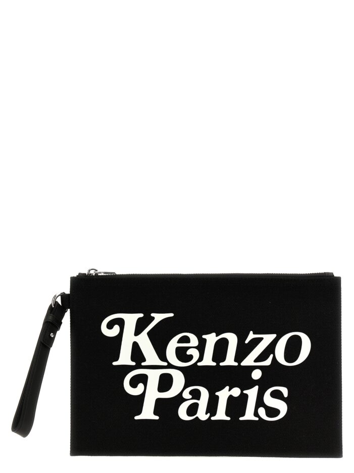 'Kenzo Utility' large clutch bag KENZO White/Black