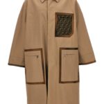 'FF' reversible trench coat FENDI Beige