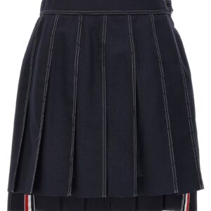 Mini pleated skirt THOM BROWNE Blue
