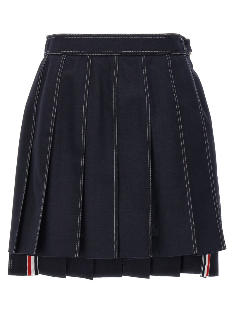 Mini pleated skirt THOM BROWNE Blue