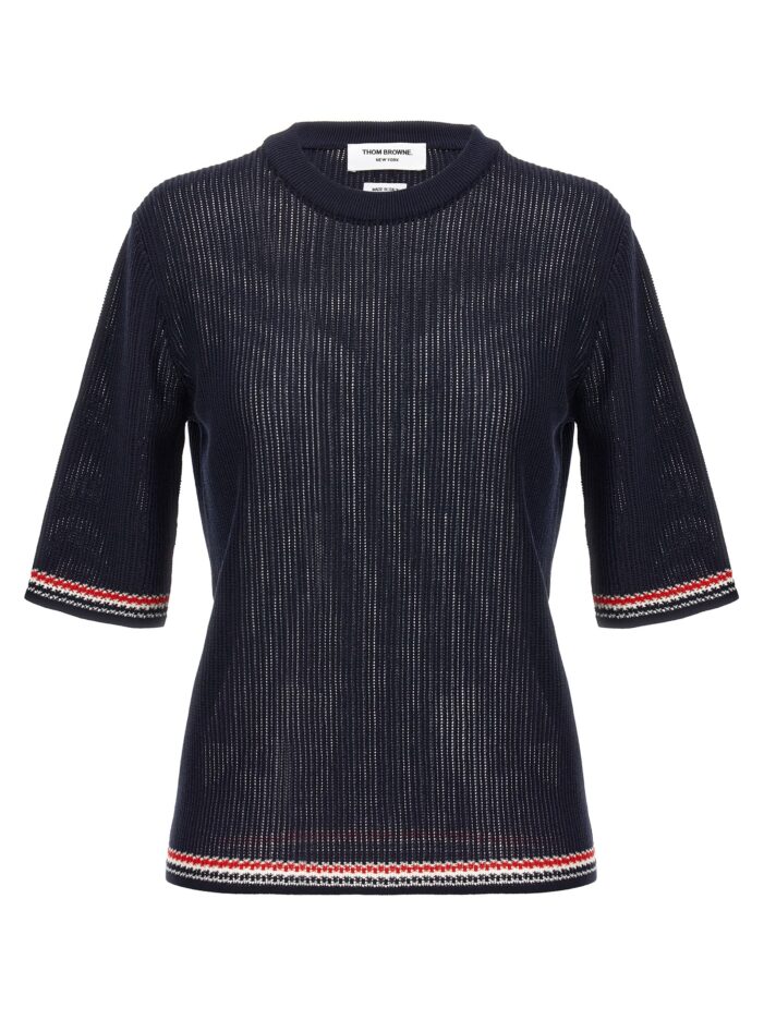 Pointelle sweater THOM BROWNE Blue