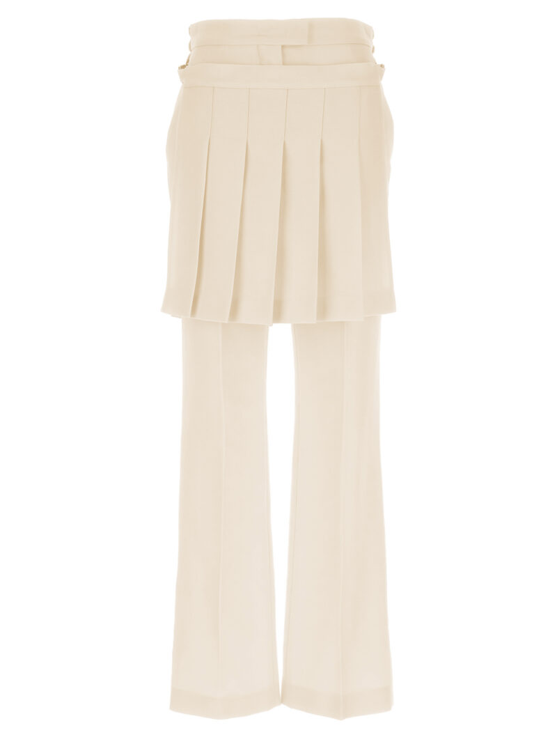 Grain de poudre pleated panel pants FENDI Beige