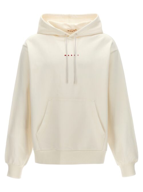 Logo hoodie MARNI White